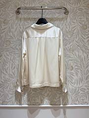 Okify Loewe White Silk Shirt SML - 3