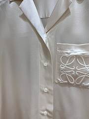 Okify Loewe White Silk Shirt SML - 2