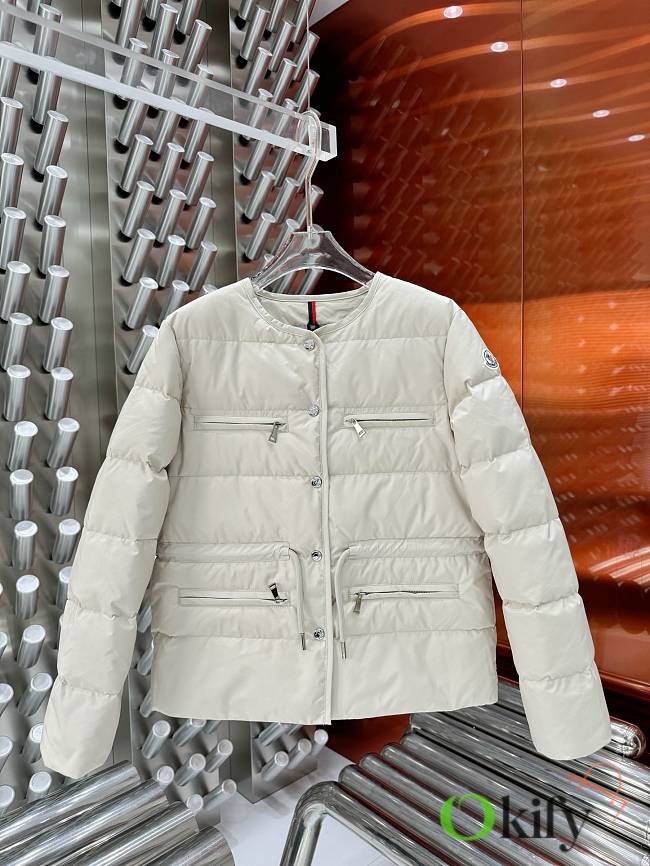 Okify Moncler White Down Jacket SML - 1