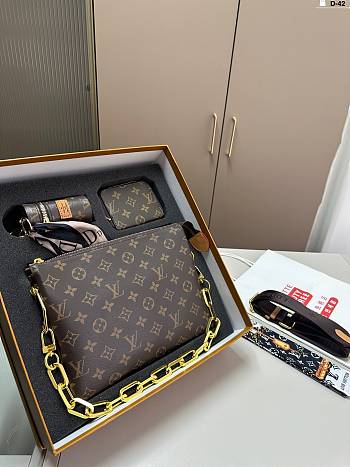 Okify Louis Vuitton Set Bag + Card Holder + Coin Purse 26x5x20cm