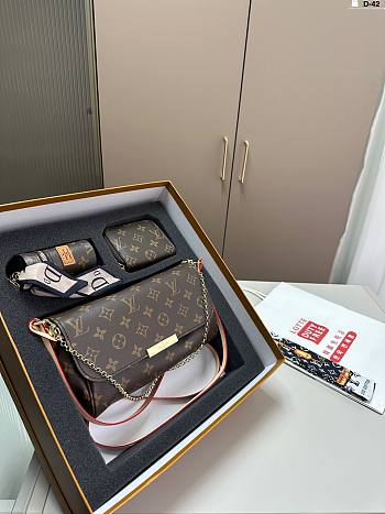 Okify Louis Vuitton Set Bag + Card Holder + Coin Purse 23x5x13cm