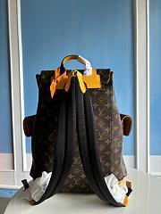 Okify Louis Vuitton Christopher MM Yellow Backpack 41x47x13cm M13202 - 3