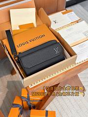 Okify Louis Vuitton Aerogram Zippy Black Long Wallet 20x11x2.5cm M69831 - 1