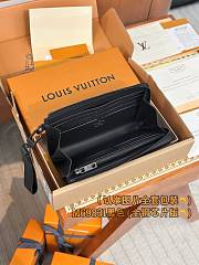 Okify Louis Vuitton Aerogram Zippy Black Long Wallet 20x11x2.5cm M69831 - 3