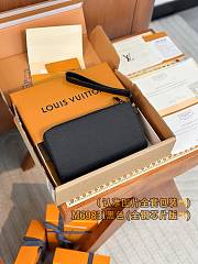 Okify Louis Vuitton Aerogram Zippy Black Long Wallet 20x11x2.5cm M69831 - 2