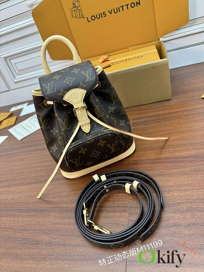 Okify Louis Vuitton Montsouris Mini Backpack 24x25x12cm M11199 - 1