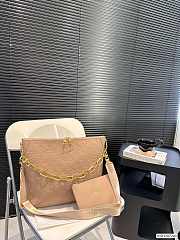 Okify Louis Vuitton Beige Bag With Thick Chain Strap 31x30cm 12072 - 2