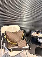 Okify Louis Vuitton Brown Bag With Thick Chain Strap 30x27cm 55511 - 1