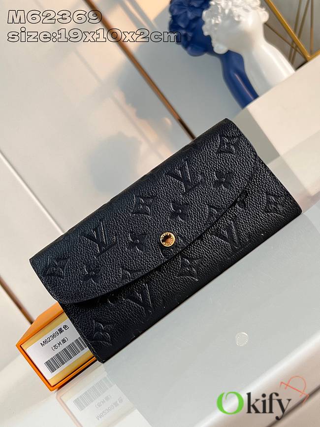 Okify Louis Vuitton Emilie Monogram Empreinte Long Wallet 19 x 10 x 2 cm M62369 - 1