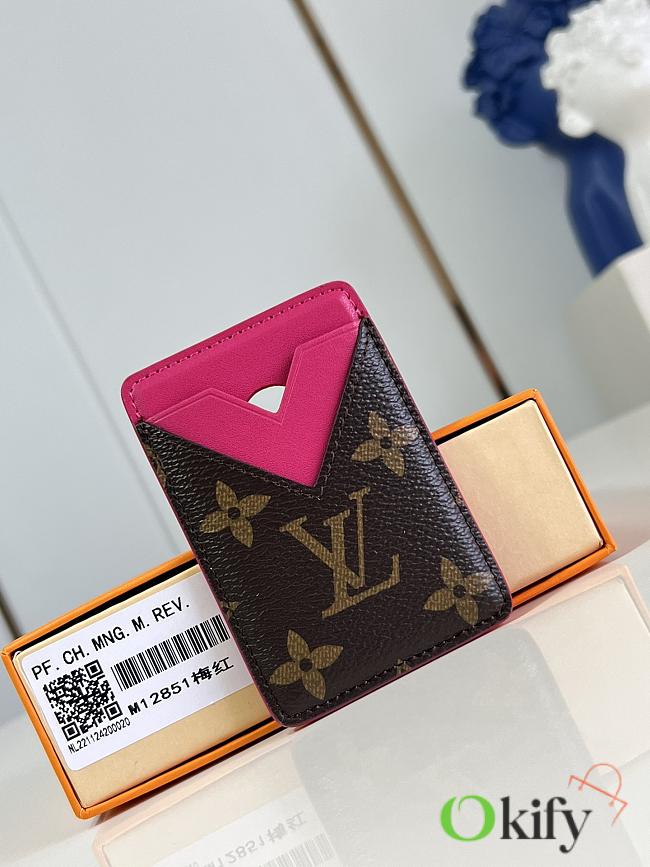 Okify Louis Vuitton Porte Cartes Magnet Card Holder in pink 6.5 x 9.5 x 0.5 cm M12851 - 1