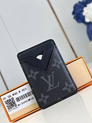 Okify Louis Vuitton Porte Cartes Magnet Card Holder in Monogram Eclipse 6.5 x 9.5 x 0.5 cm M12602 - 1