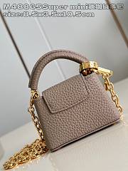 Okify Louis Vuitton Micro Bag Capucines bag in ciment 8.5x3.5x10.5cm M48865  - 4