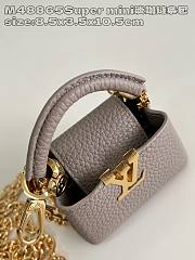 Okify Louis Vuitton Micro Bag Capucines bag in ciment 8.5x3.5x10.5cm M48865  - 3