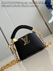 Okify Louis Vuitton Micro Bag Capucines bag in black 8.5x3.5x10.5cm M48865  - 1