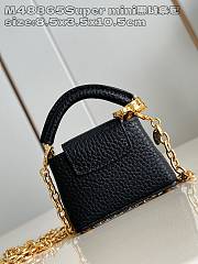 Okify Louis Vuitton Micro Bag Capucines bag in black 8.5x3.5x10.5cm M48865  - 5