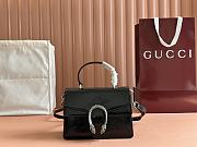 Okify Gucci Dionysus Black Small Shoulder Bag With black patent leather 22 x 16 x 8 cm - 1