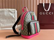 Okify Gucci Ophidia Small Backpack In Pink Fuchsia 22x29x15cm  - 3