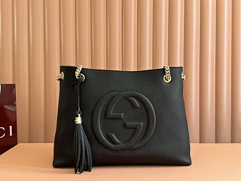 Okify Gucci Soho Black Leather Bag 38x27x14cm