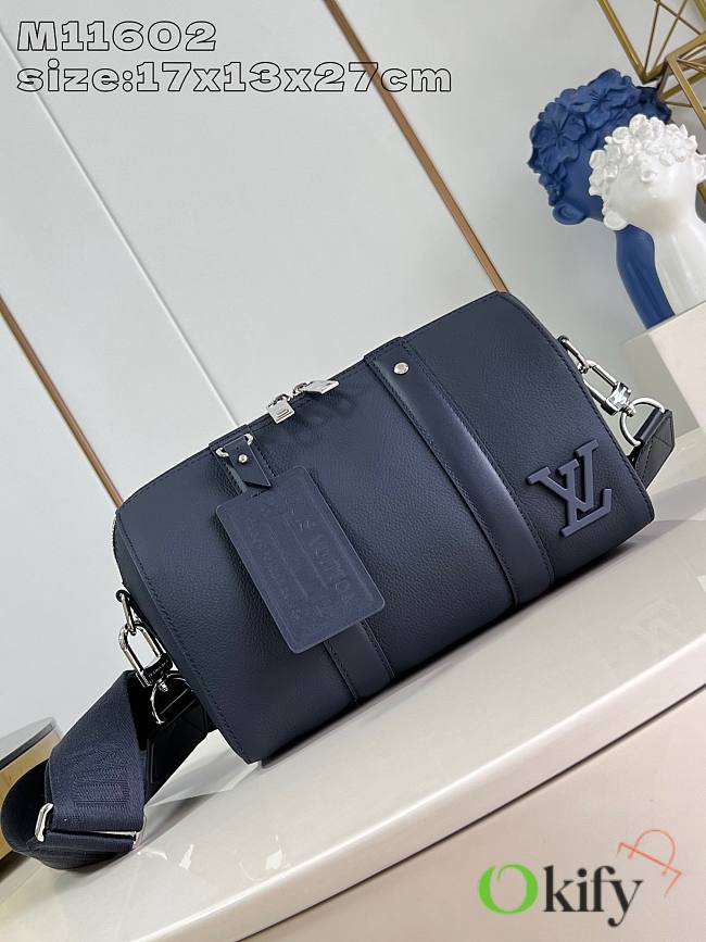 Okify Louis Vuitton City Keepall Bag in dark blue 17 x 13 x 27cm M11602 - 1