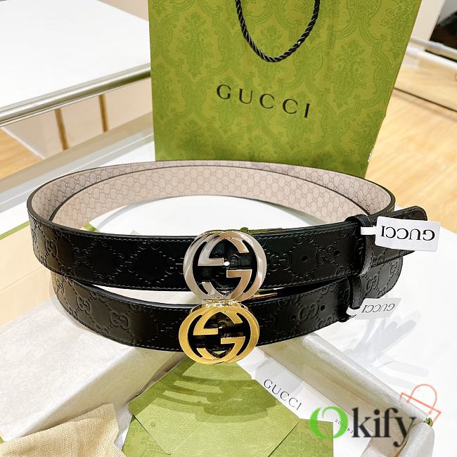 Okify Gucci Black Belt 40mm 18725 - 1