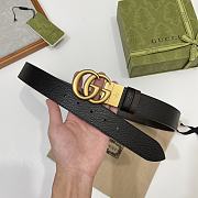 Okify Gucci double-sided lychee leather 37mm belt - 3