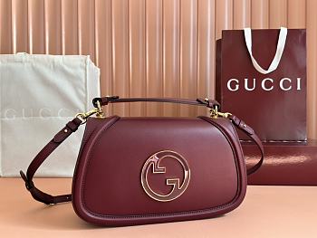 Okify Gucci Blondie medium shoulder bag in red 32x17x10cm 