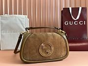 Okify Gucci Blondie medium shoulder bag in light brown suede 32x17x10cm  - 1