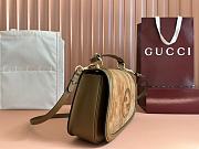 Okify Gucci Blondie medium shoulder bag in light brown suede 32x17x10cm  - 4