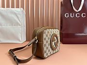 Okify Gucci Blondie mini beige and dark brown GG canvas shoulder 21x15.5x8cm  - 3