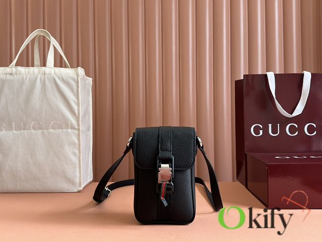 Okify Gucci Super Mini bag in black for men 12x19x6cm - 1