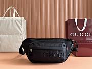 Okify Gucci Small black nylon crossbody bag with logo 34x15x10cm - 1