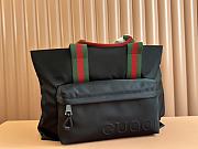 Okify Gucci Large black nilon tote bag with logo 45x32x15cm - 1