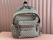 Okify Gucci large backpack in beige and ebony GG canvas for men 48x45x21cm - 1