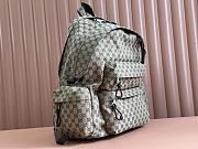 Okify Gucci large backpack in beige and ebony GG canvas for men 48x45x21cm - 3