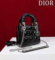 Okify Dior Lady three-grid in black 17x15x7cm - 3