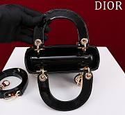 Okify Dior Lady three-grid in black with gold hardware 17x15x7cm - 4