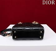 Okify Dior Lady three-grid in black with gold hardware 17x15x7cm - 2