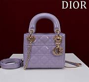 Okify Dior Lady three-grid in purple 17x15x7cm - 1