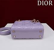 Okify Dior Lady three-grid in purple 17x15x7cm - 2