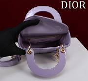 Okify Dior Lady three-grid in purple 17x15x7cm - 3