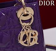 Okify Dior Lady three-grid in dark purple 17x15x7cm - 5