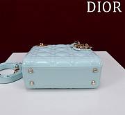 Okify Dior Lady three-grid in light blue 17x15x7cm - 4