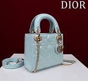 Okify Dior Lady three-grid in light blue 17x15x7cm - 2