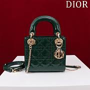 Okify Dior Lady three-grid in dark green 17x15x7cm - 1