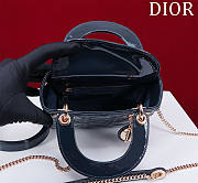 Okify Dior Lady three-grid in dark blue 17x15x7cm - 4