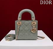 Okify Dior Lady three-grid in grey gray 17x15x7cm - 1