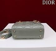 Okify Dior Lady three-grid in grey gray 17x15x7cm - 2