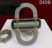 Okify Dior Lady three-grid in grey gray 17x15x7cm - 3