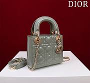 Okify Dior Lady three-grid in grey gray 17x15x7cm - 4