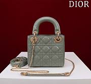 Okify Dior Lady three-grid in grey gray 17x15x7cm - 5